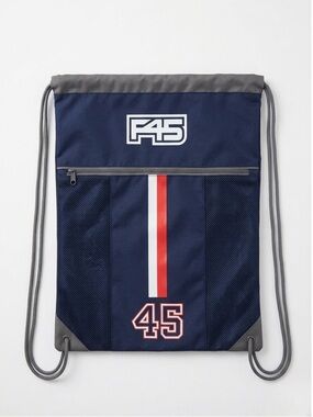 F45 Navy Drawstring Backpack